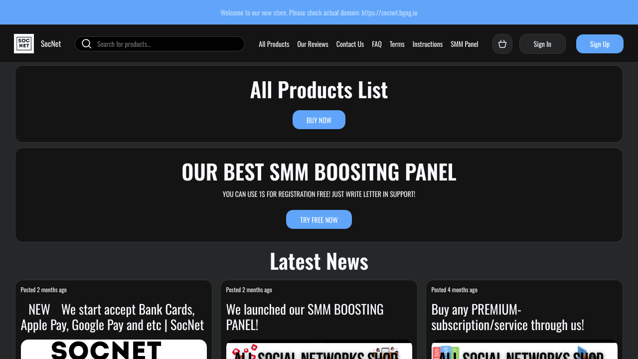 SocNet Store
