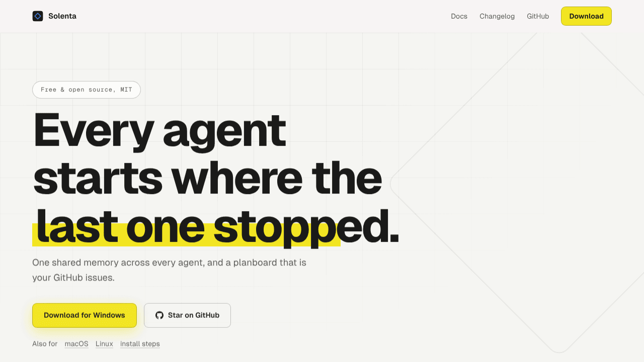 Solenta website screenshot