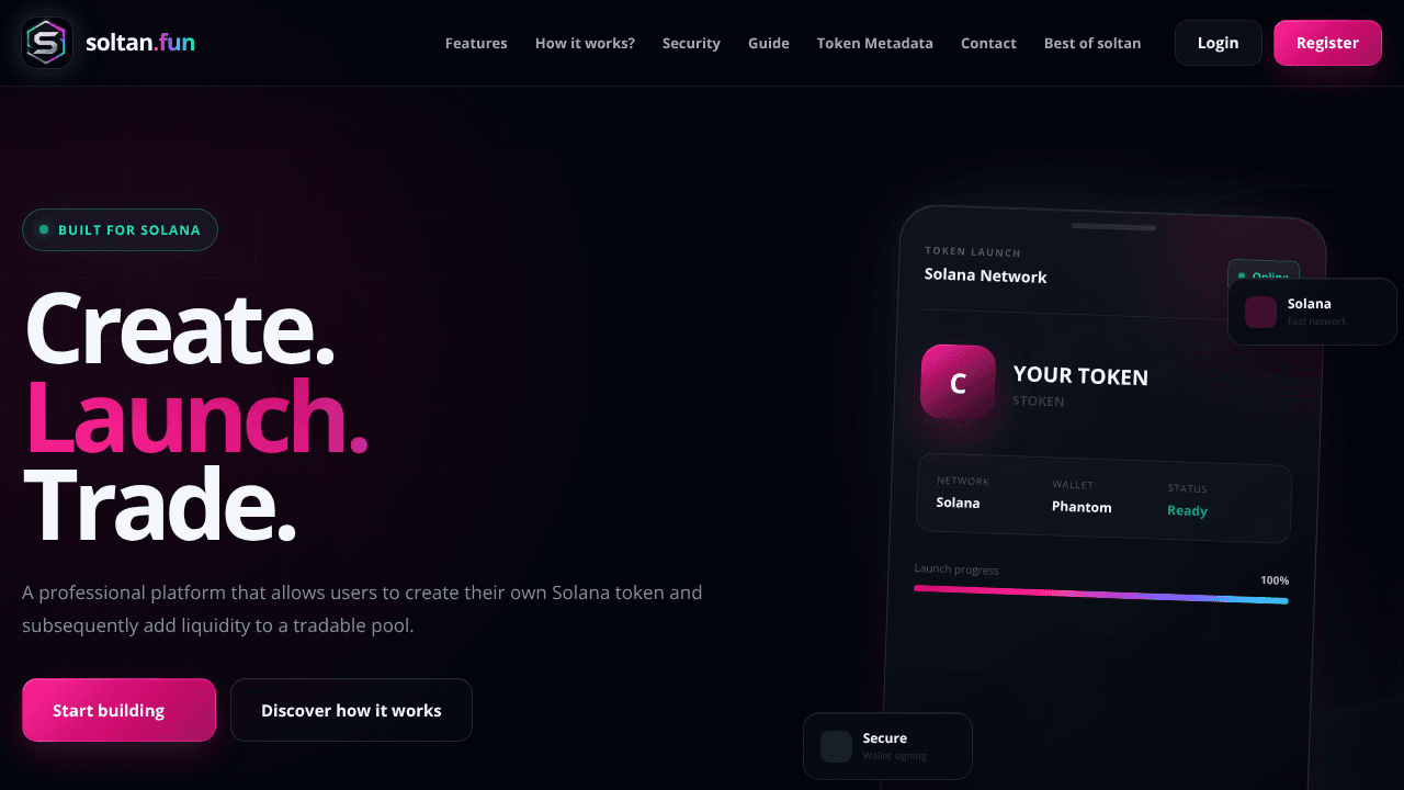 Soltan.fun website screenshot