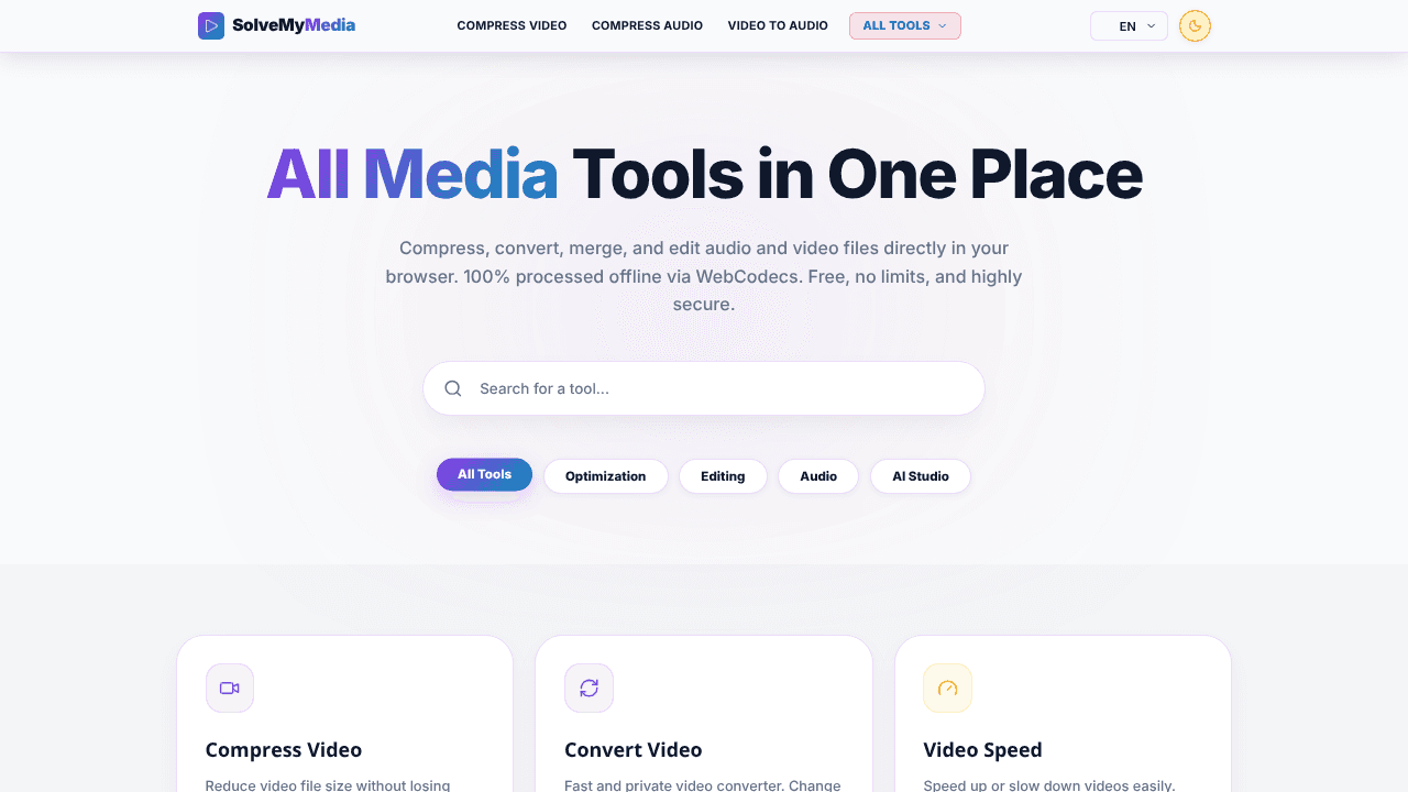 SolveMyMedia website screenshot