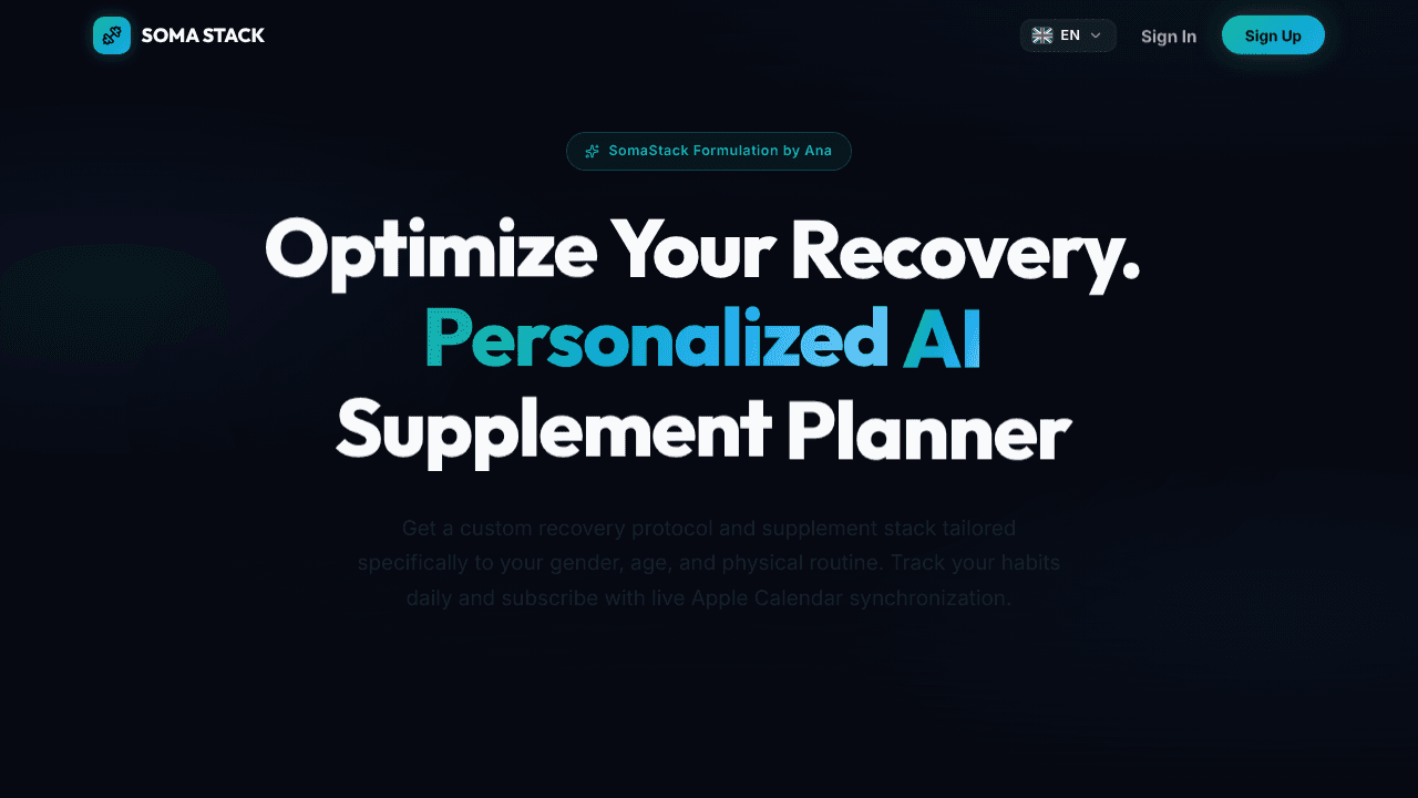SomaStack website screenshot
