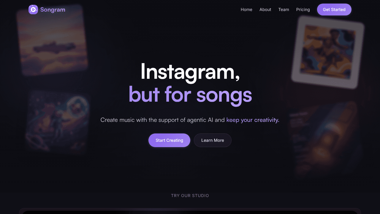 Songram website screenshot