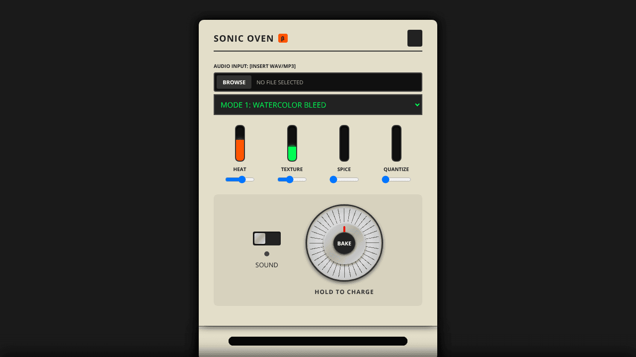 SonicOven(Beta) website screenshot