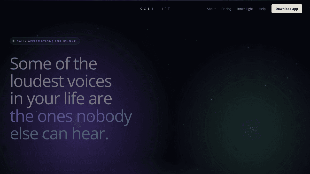Soul Lift website screenshot