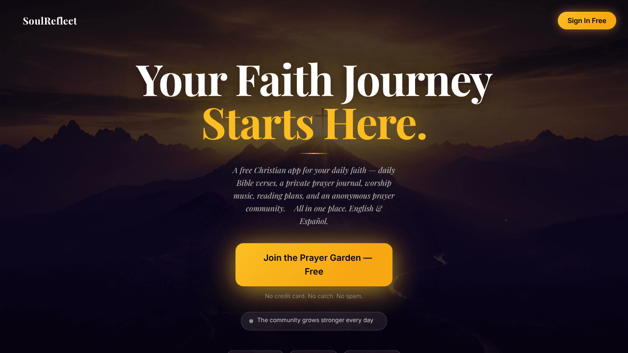 SoulReflect website screenshot