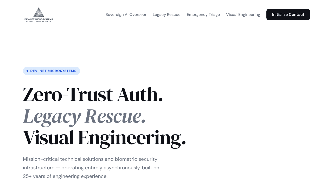 Sovereign AI Overseer website screenshot