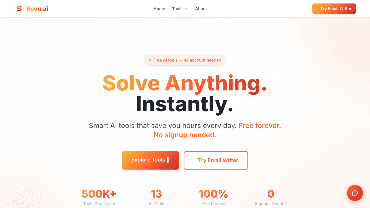 Sovu.ai website screenshot
