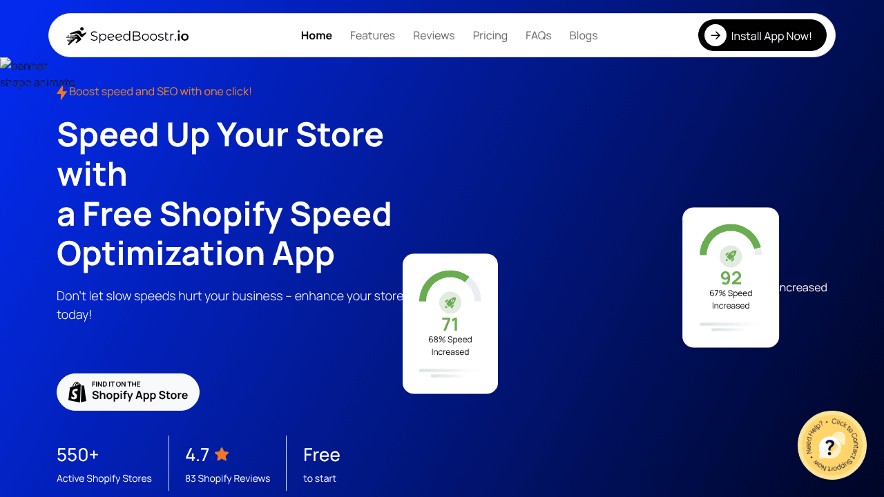 SpeedBoostr website screenshot