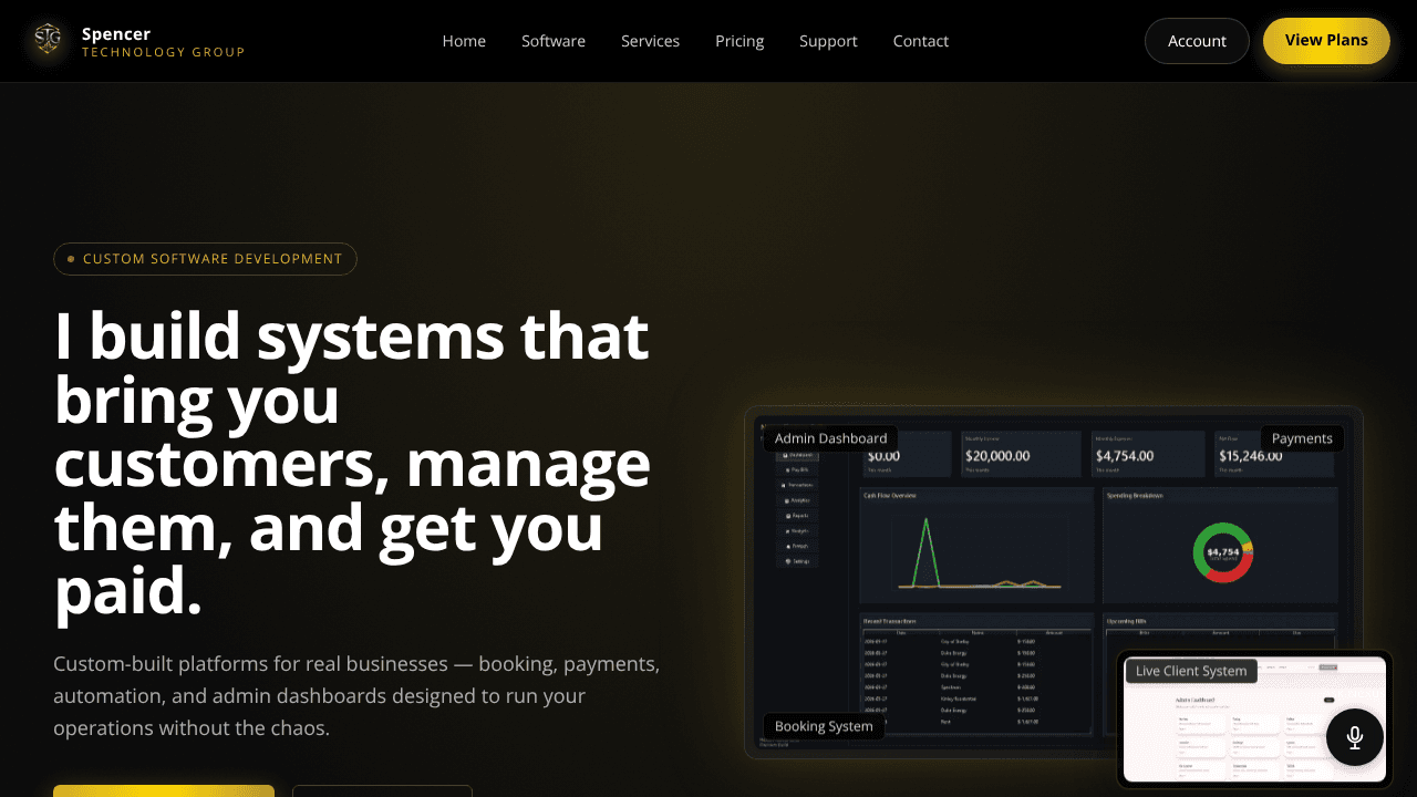 Spencer Technology Group website screenshot