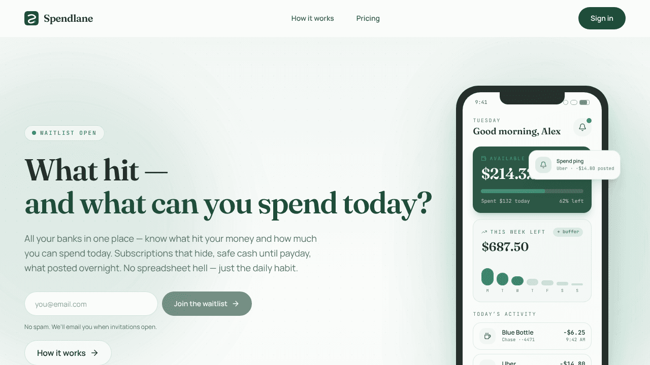 Spendlane website screenshot