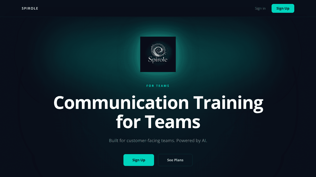 Spirole website screenshot