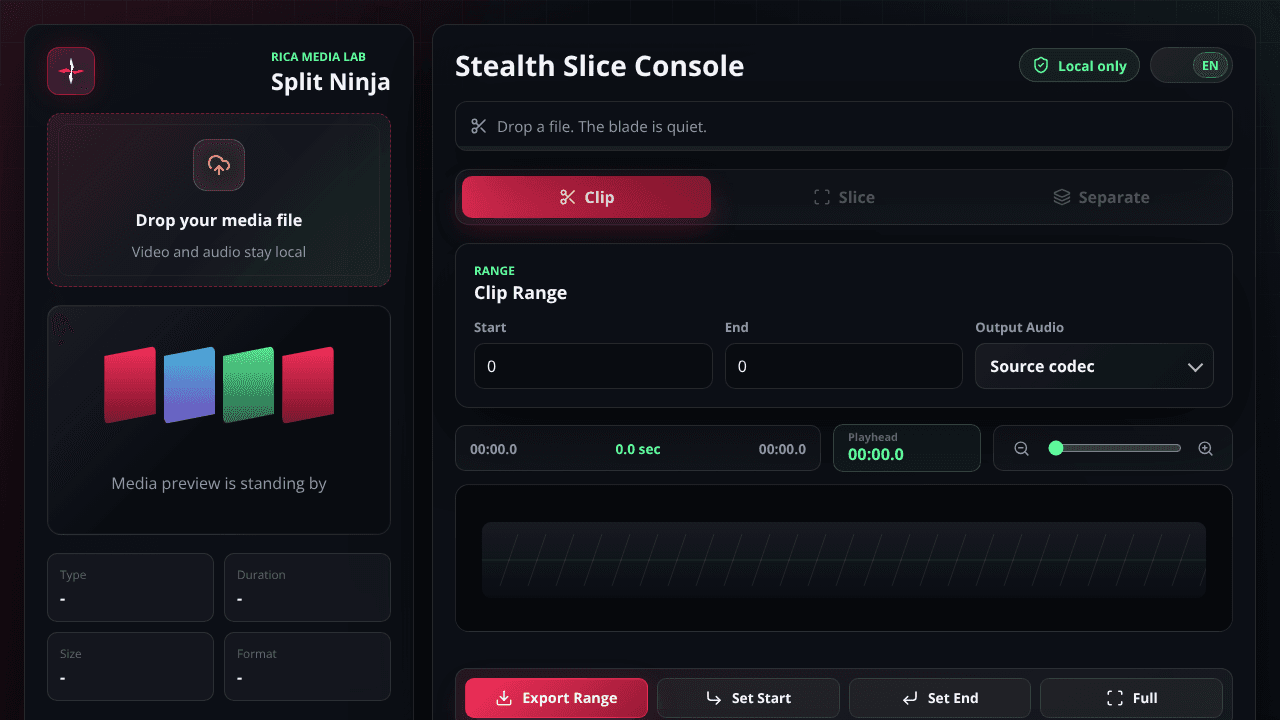 Split Ninja website screenshot