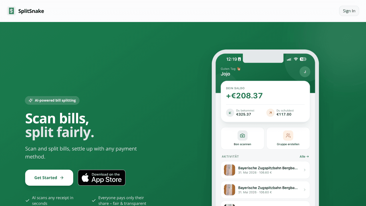 SplitSnake website screenshot