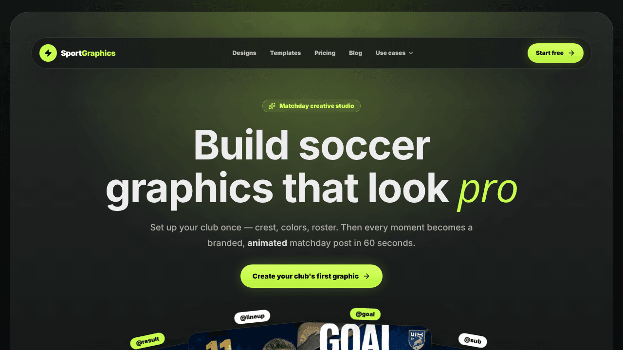 Sportgraphics website screenshot