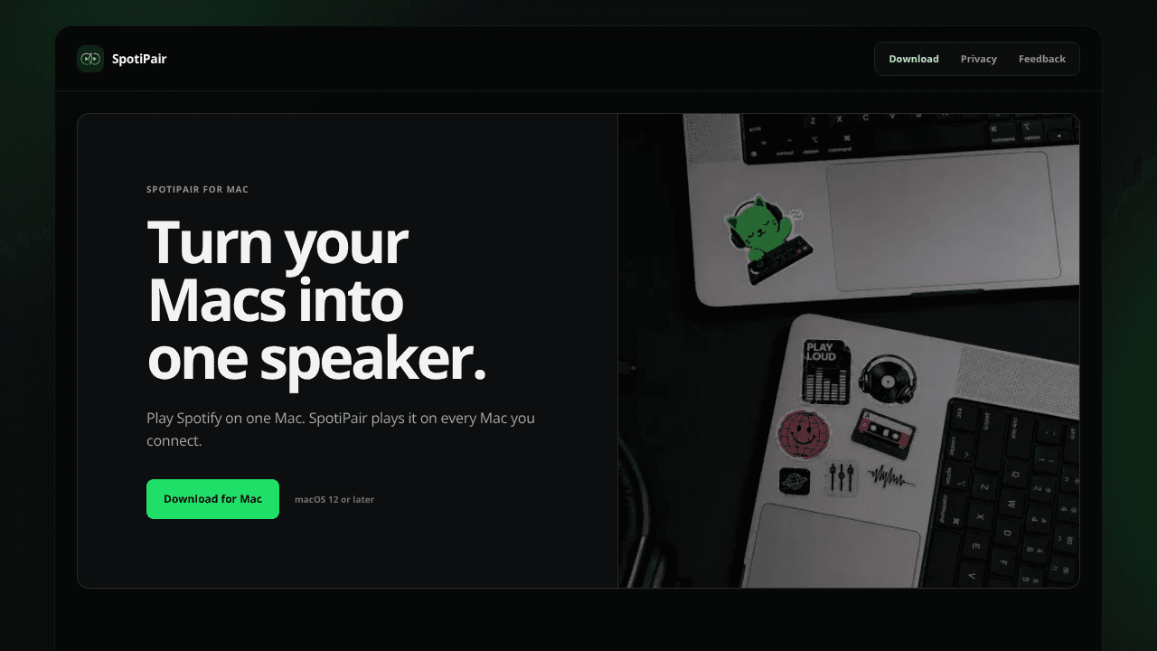 SpotiPair website screenshot