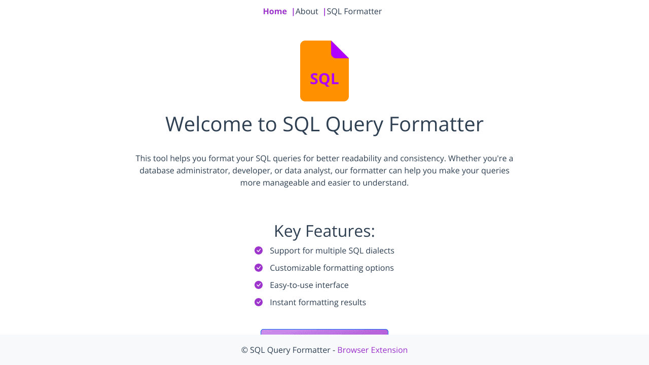 SQL Query Formatter