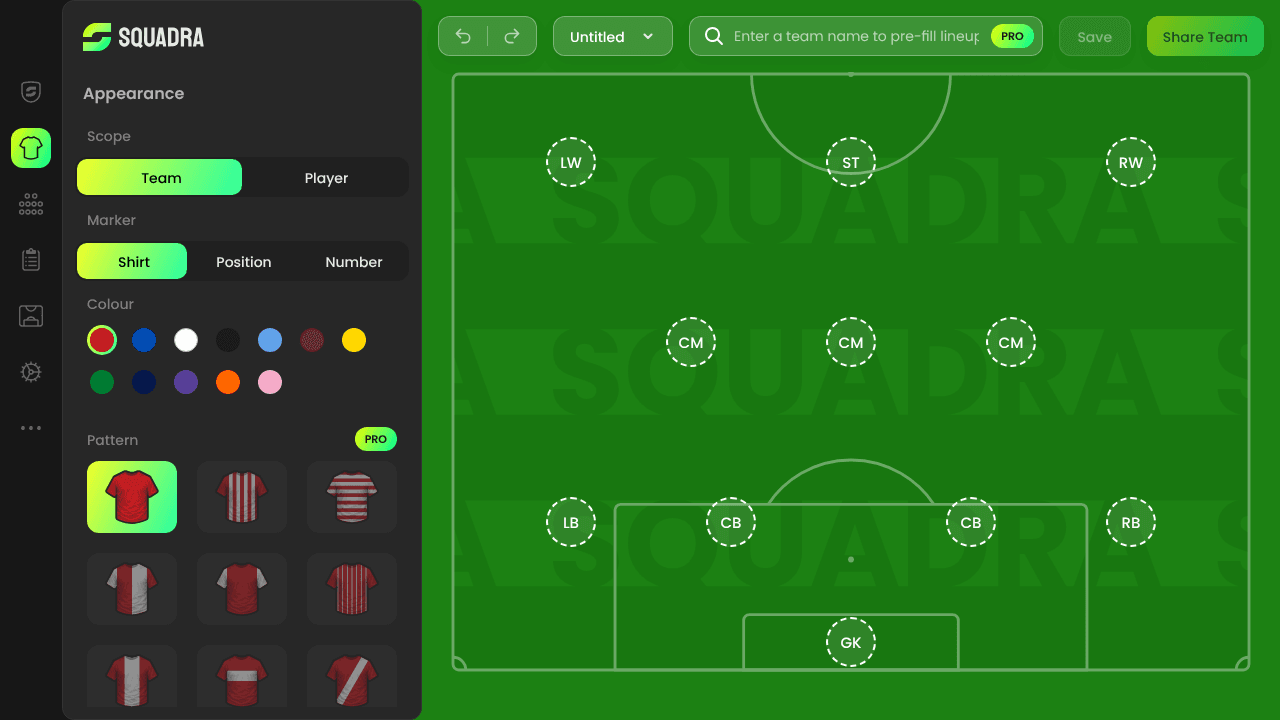 Squadra website screenshot