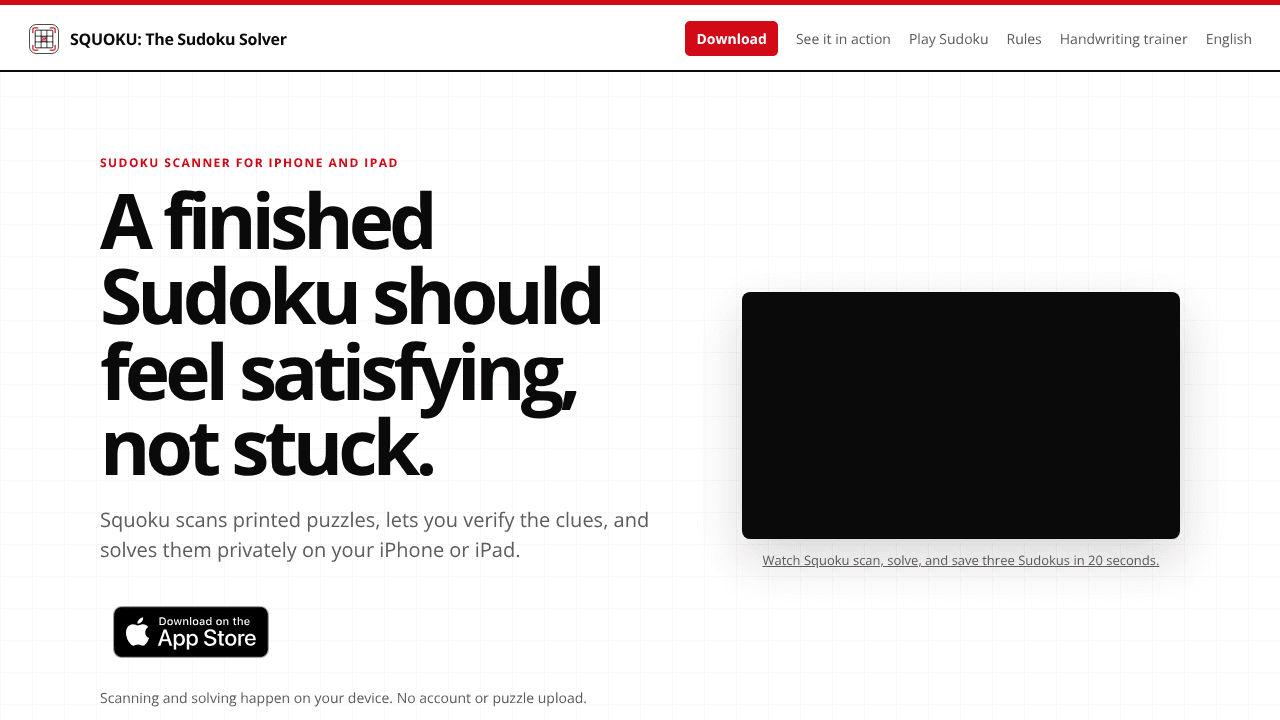 Squoku website screenshot