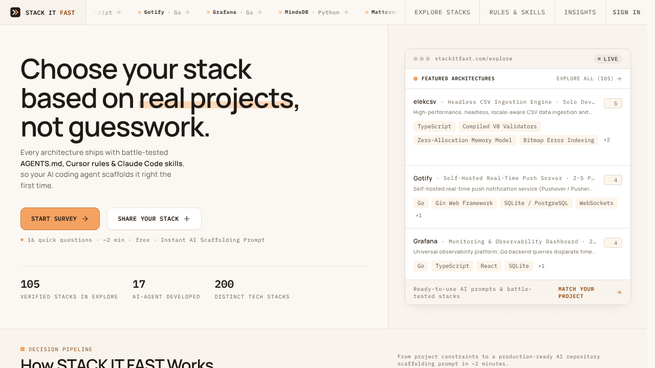 STACK IT FAST website screenshot