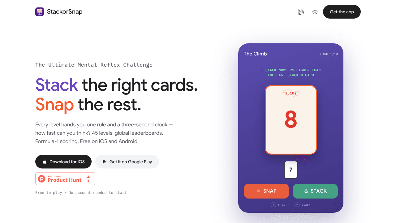 StackorSnap website screenshot