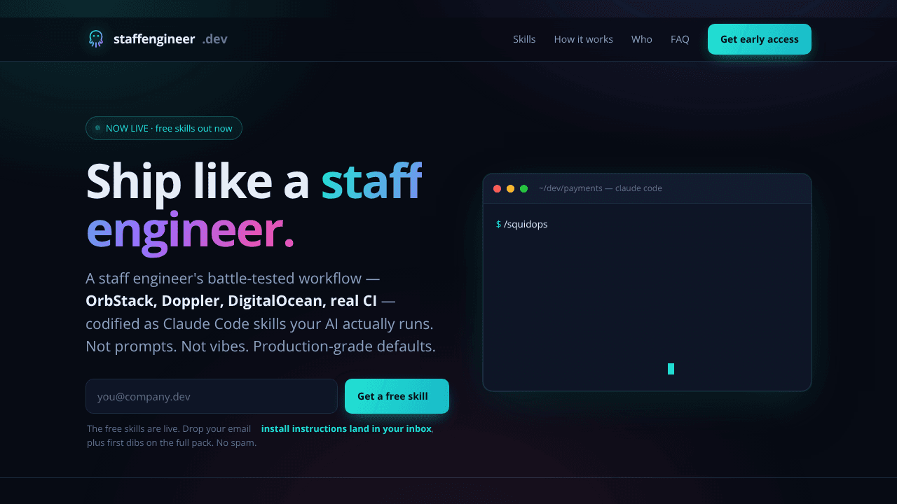 StaffEngineer website screenshot