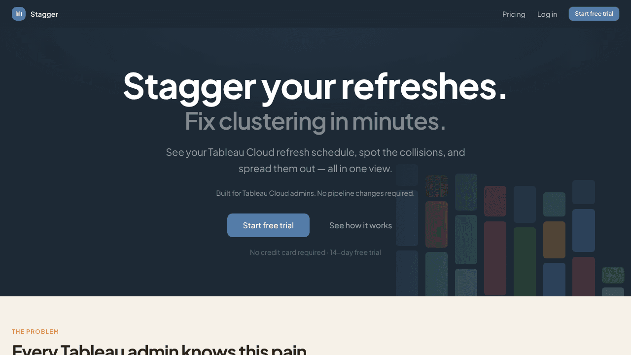 Stagger website screenshot