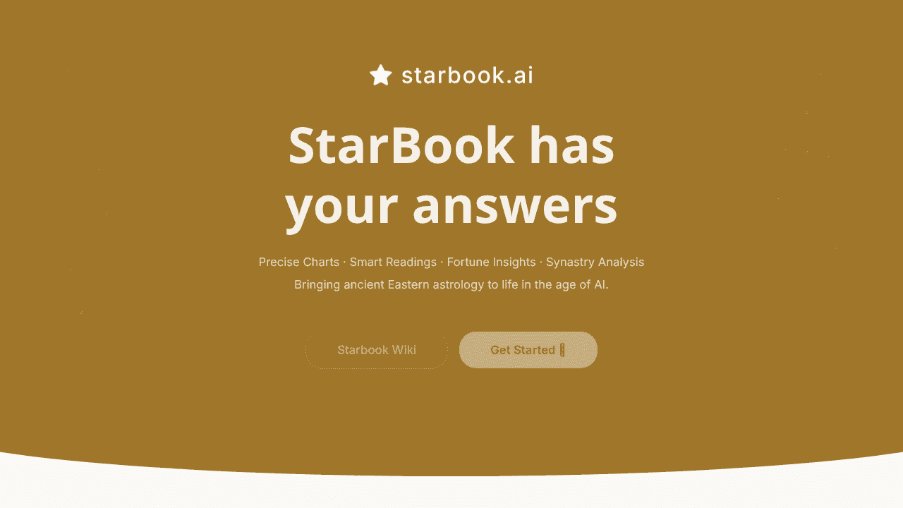 StarBook AI website screenshot