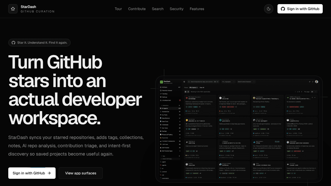 StarDash website screenshot