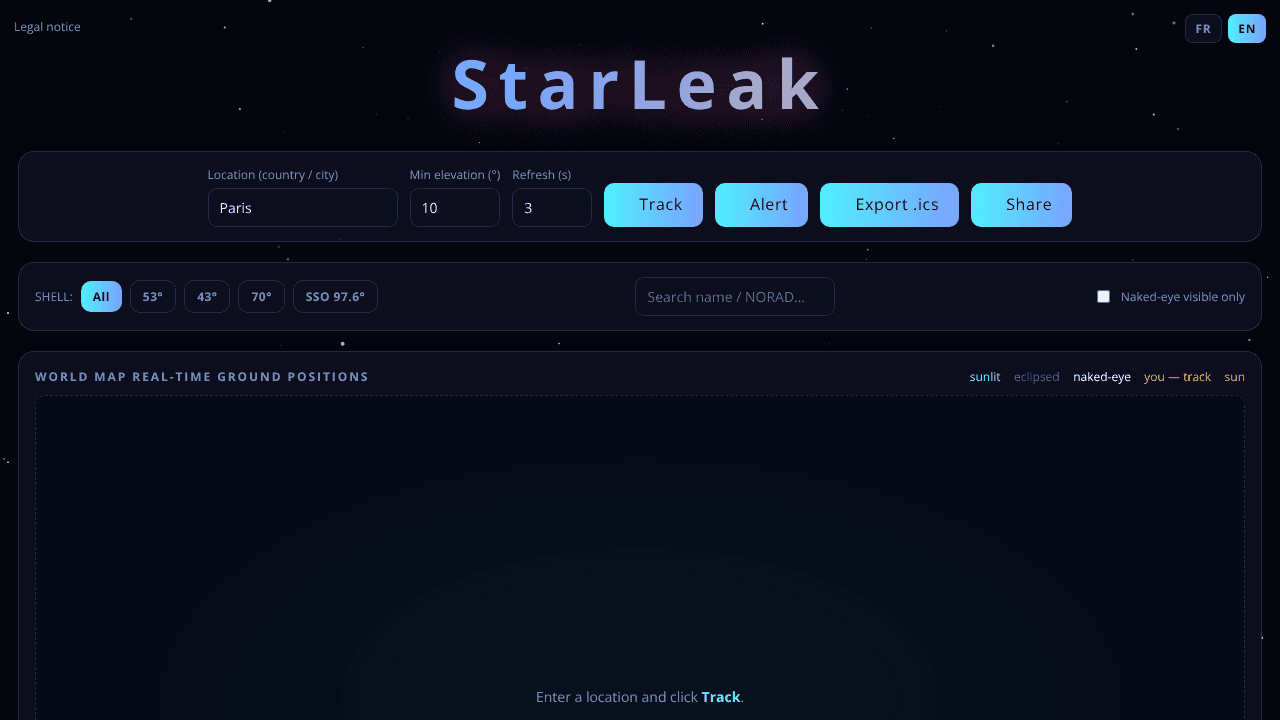 StarLeak website screenshot