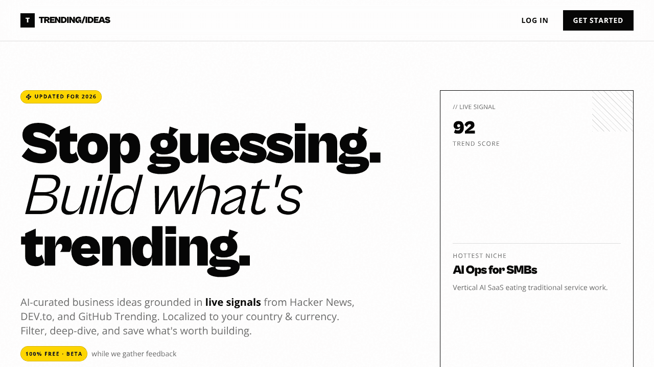 Startup Trends website screenshot