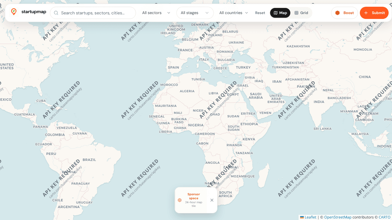 startupmap website screenshot
