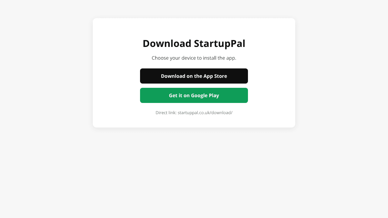 StartupPal website screenshot