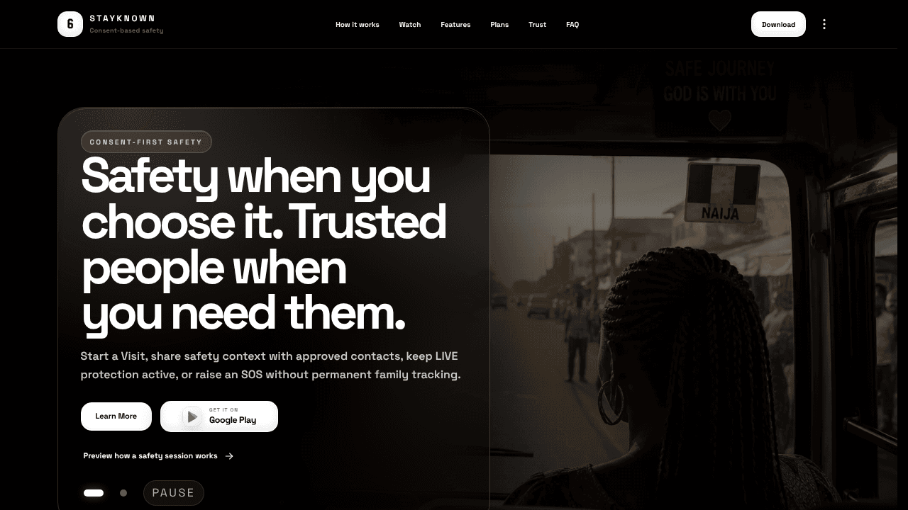 StayKnown website screenshot