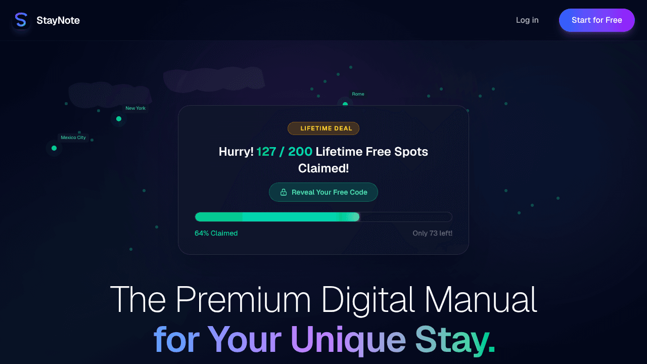 StayNote website screenshot