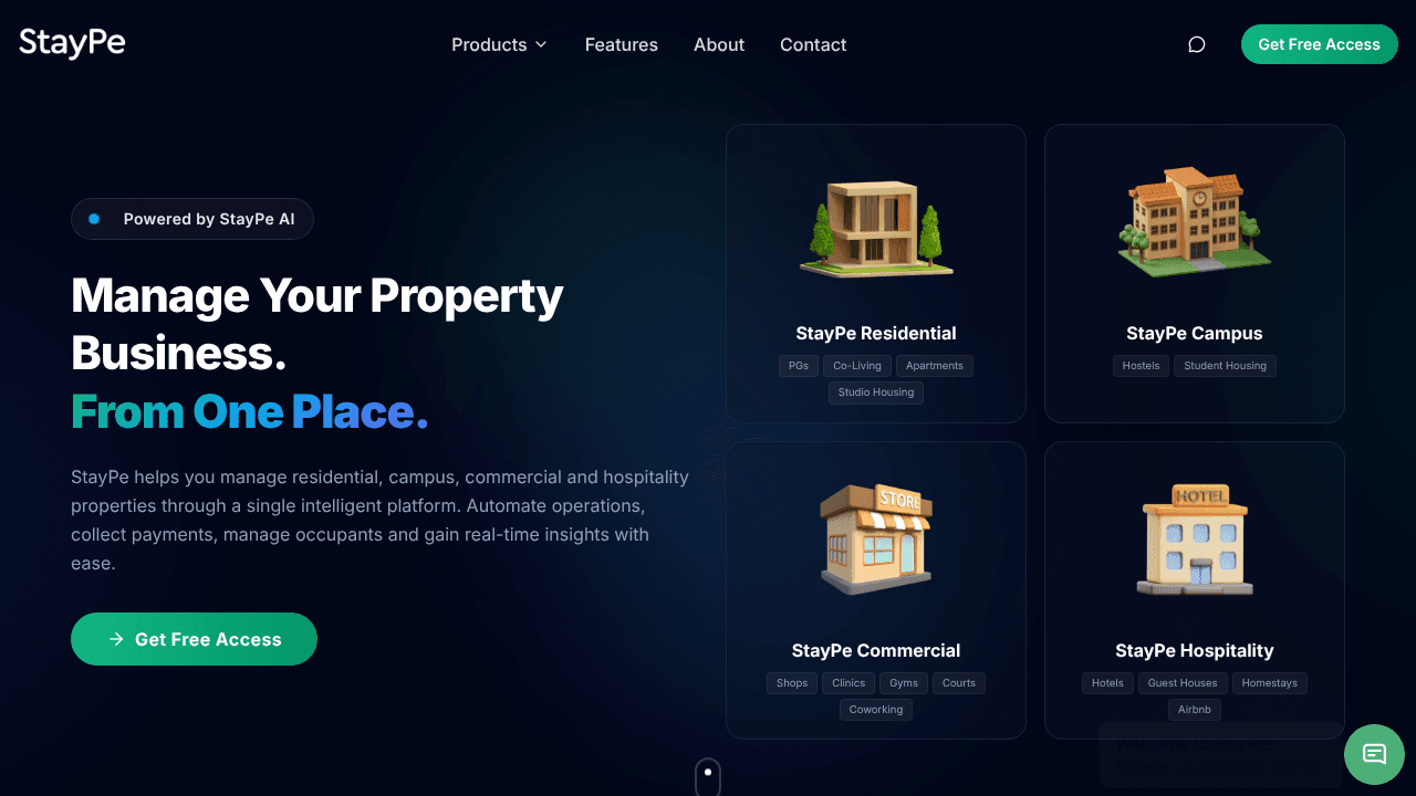 StayPe website screenshot