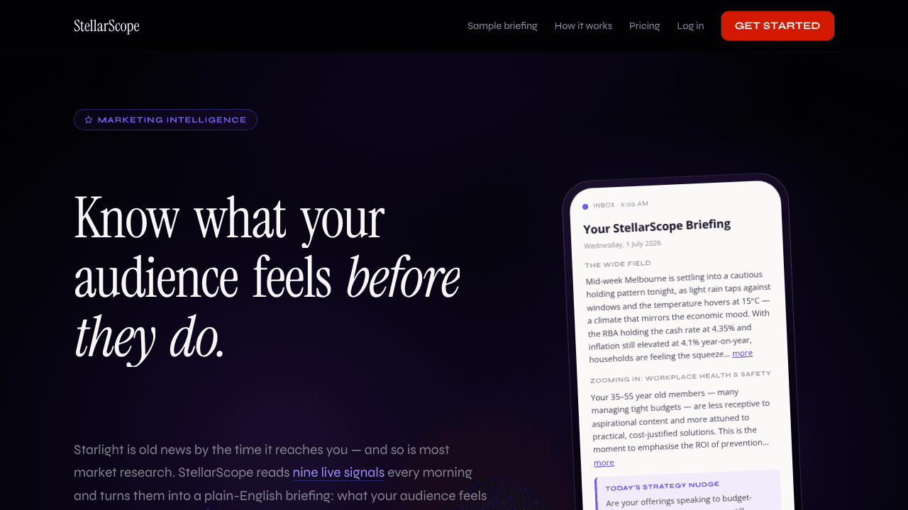 StellarScope website screenshot
