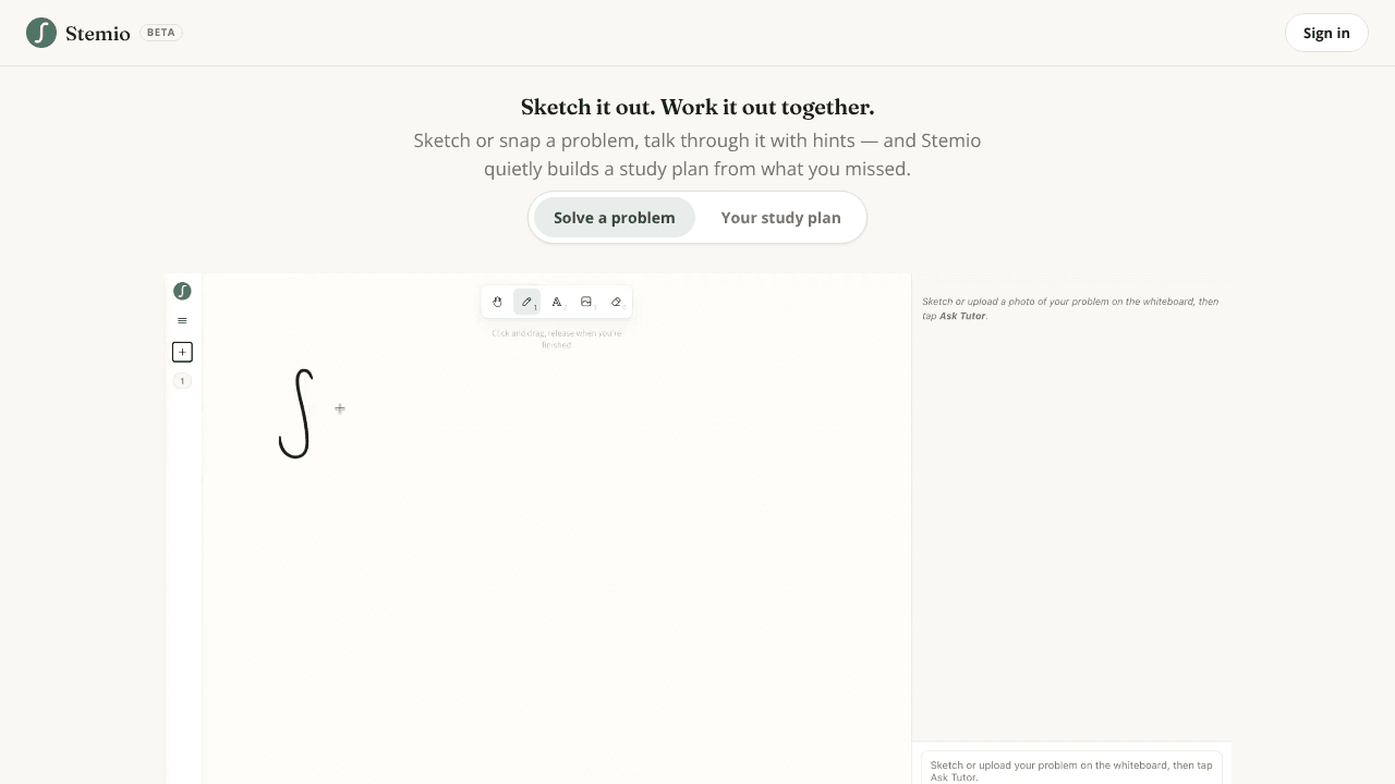 Stemio website screenshot