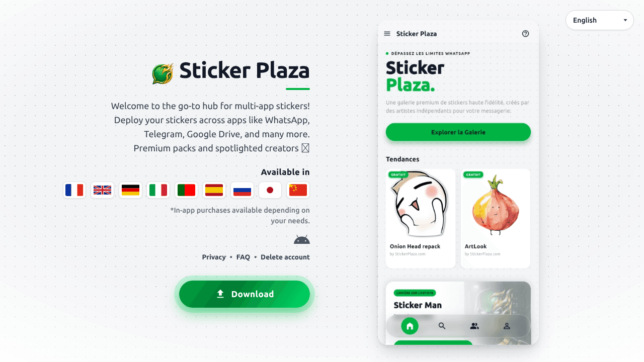 Sticker Plaza website screenshot