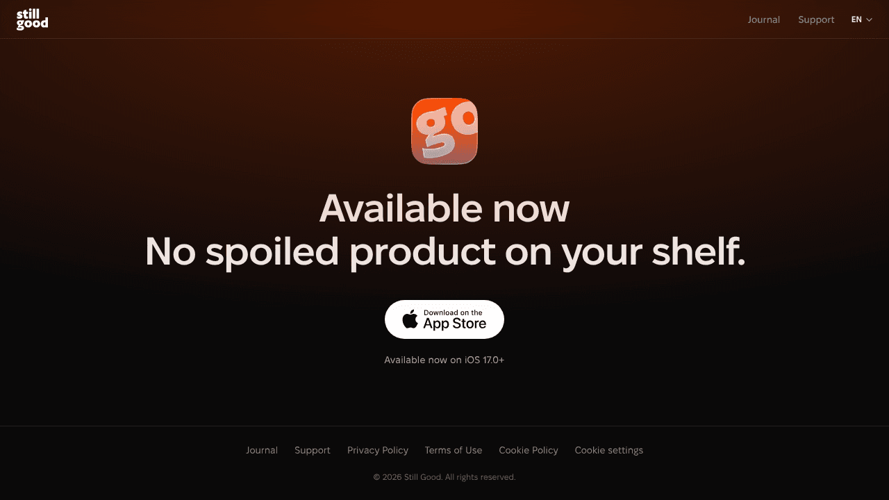 Still Good website screenshot
