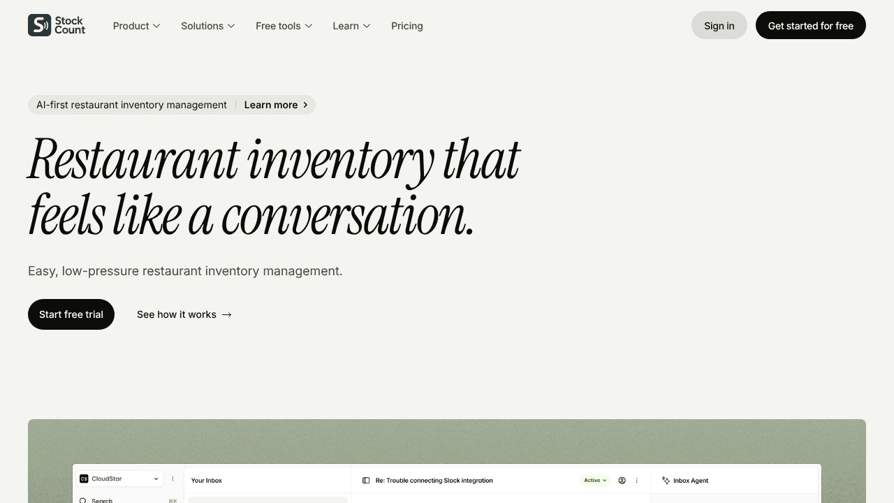 Stockcount website screenshot