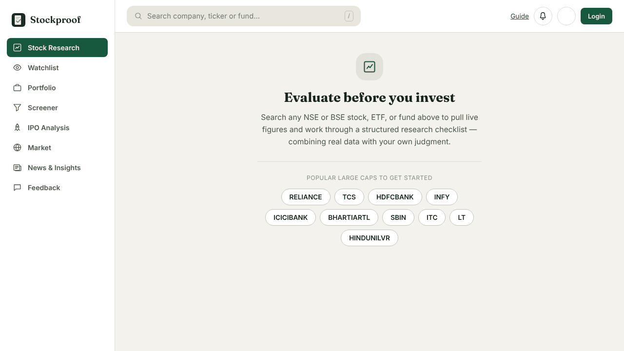 Stockproof website screenshot