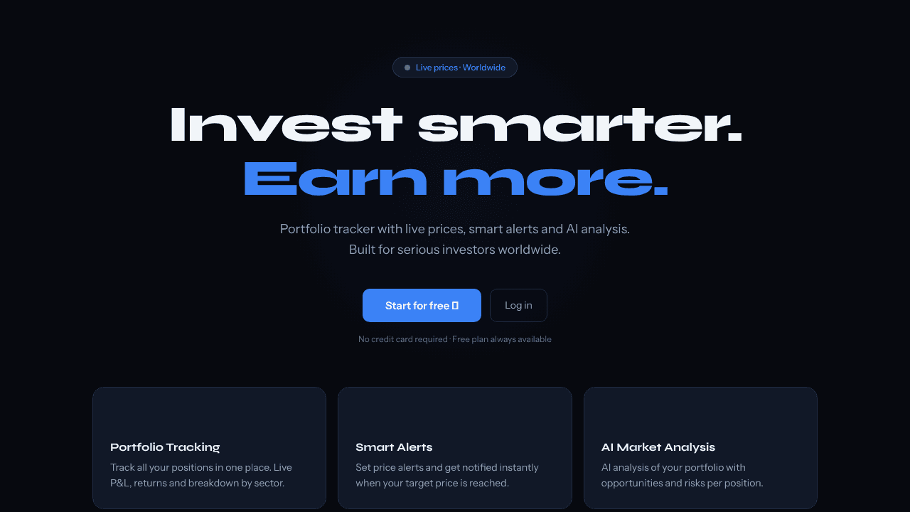 StockPulse website screenshot