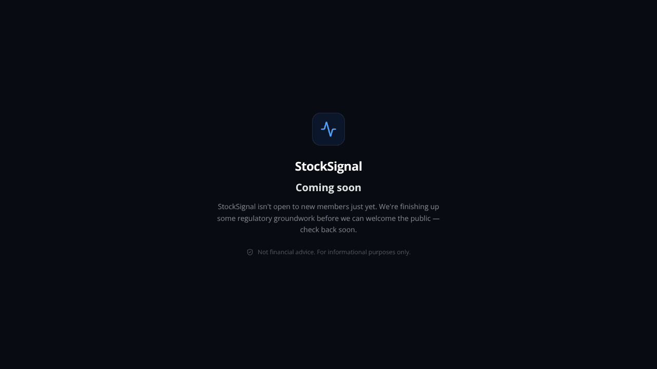 StockSignal website screenshot