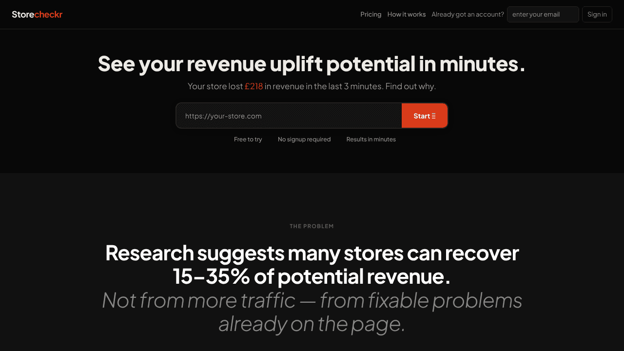 storecheckr.io website screenshot