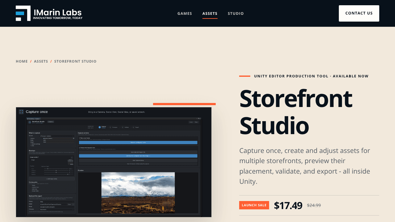 Storefront Studio website screenshot