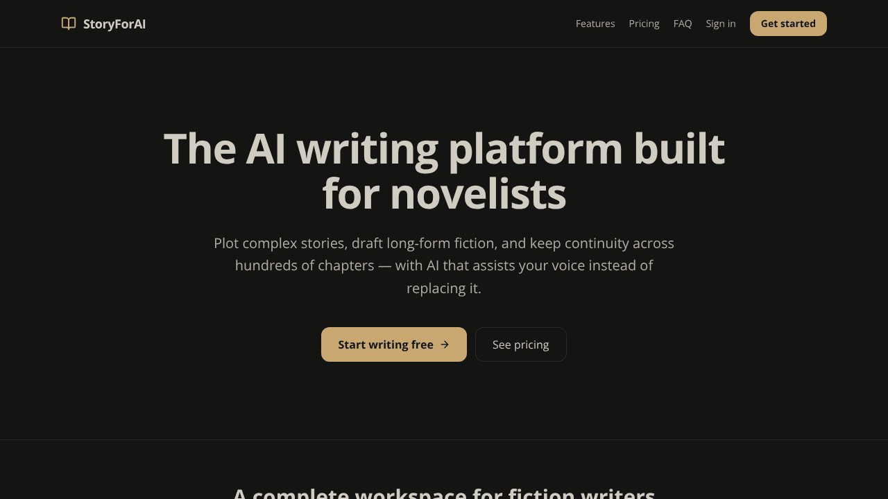 storyforai website screenshot