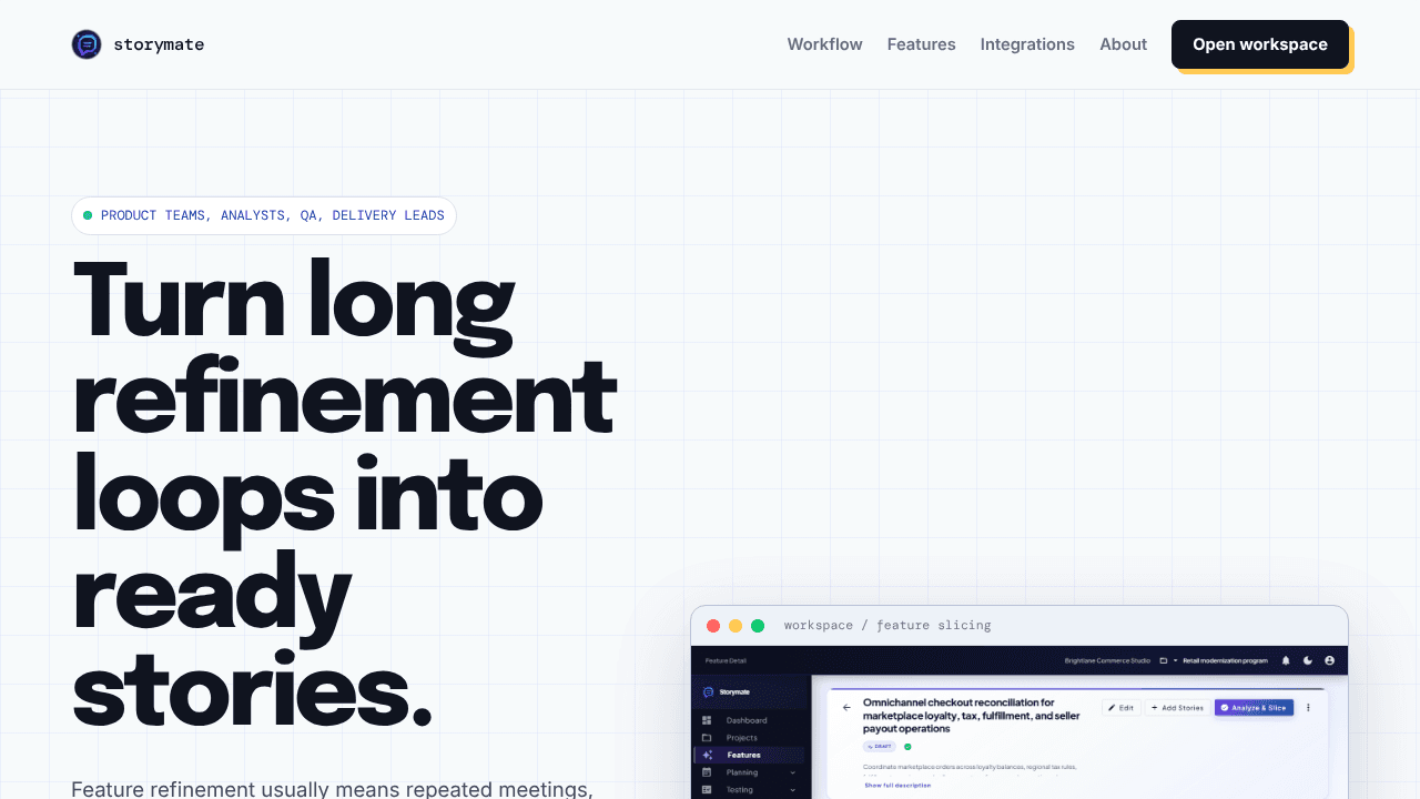 Storymate website screenshot