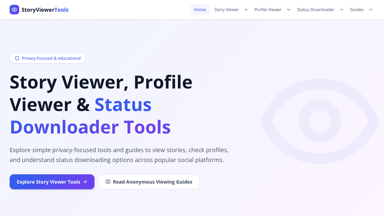 StoryViewerTools website screenshot