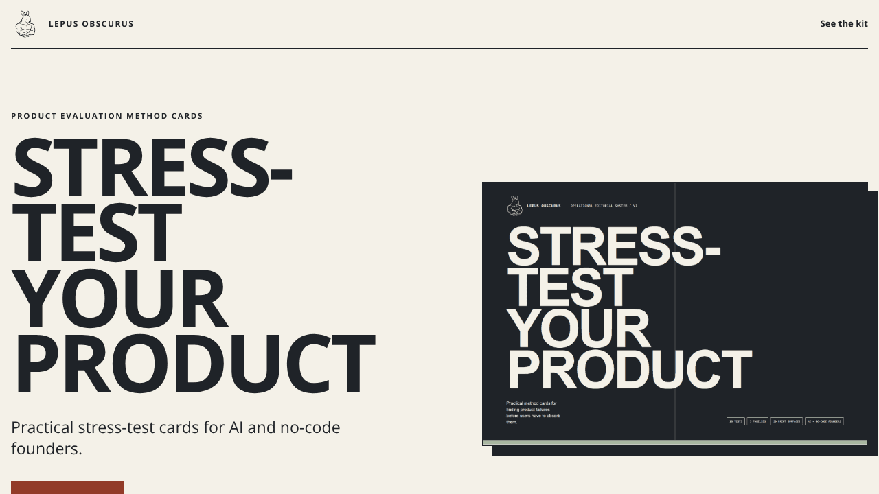 Stress-Test Your Product website screenshot
