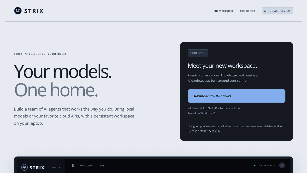 STRIX website screenshot